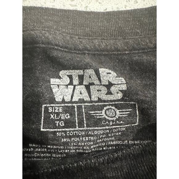 Star Wars Mens Size XTRA LARGE Heather Gray T-Shirt TIE Fighter Spaceship - Picture 2 of 4